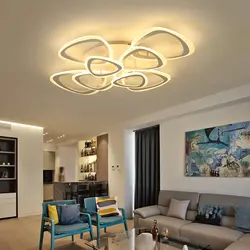 LED ceiling lights in the living room photo