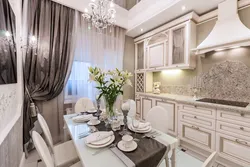 Bright kitchen 12 sq m design photo