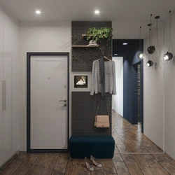 Hallway design in a one-room apartment photo