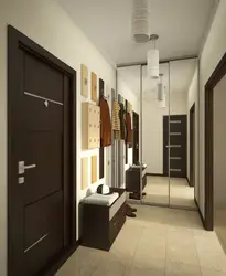 Hallway design in a one-room apartment photo