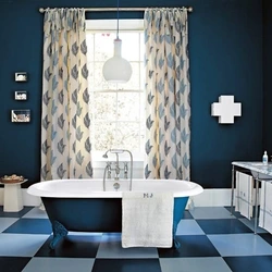 Bath in blue and white photo