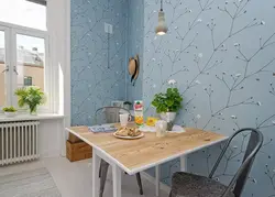 What Kind Of Wallpaper Can Be Applied To The Kitchen Photo