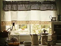 Rustic Curtains In The Kitchen Photo