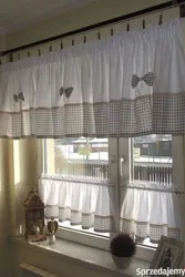 Rustic curtains in the kitchen photo