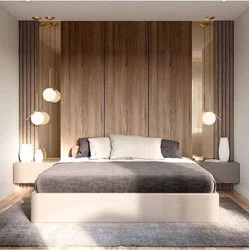 Decorate The Wall Behind The Bed In The Bedroom Photo