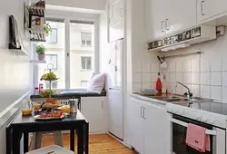 Design Of A Narrow Kitchen 2 By 4 Meters Photo With A Window