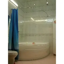 Бұрыштық ваннаға арналған перде фото