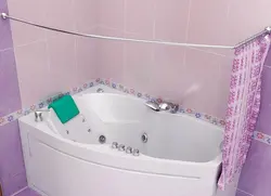 Шторка для кутняй ванны фота
