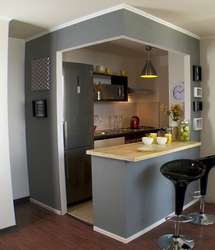 Apartment Studio Kitchen Design With Bar Counter