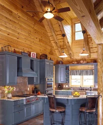 Дизайн кухни на даче в деревянном доме своими