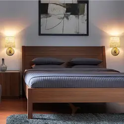 How to hang lamps above the bed in the bedroom photo