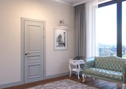 Gray interior doors in apartment interior photo