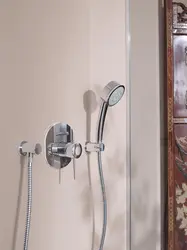 Built-in faucets for bathroom with shower photo