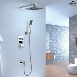 Built-in faucets for bathroom with shower photo