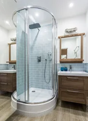 Design Of A Small Bathroom With A Tile Shower