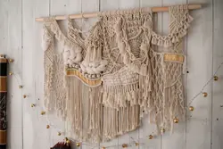 Macrame in the interior of the apartment kitchen