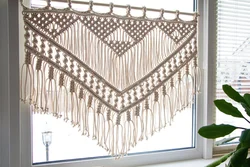 Macrame in the interior of the apartment kitchen