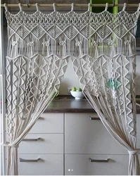 Macrame in the interior of the apartment kitchen