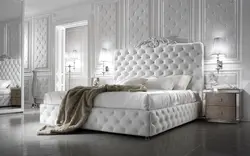 Bedroom interior with classic bed