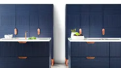 Slatted panels in the kitchen photo