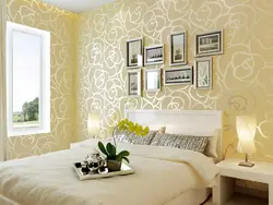 Bedroom decoration with wallpaper photo