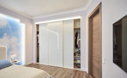 Built-in wardrobes in the bedroom interior