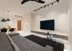 Дизайн кирпичной стены в интерьере в гостиной фото