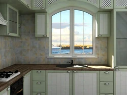 Шкафы для кухни фото угловой у окна