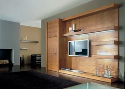 Built-in furniture for living room photo design