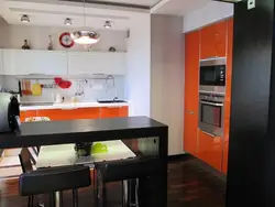 9 m2 corner kitchen with bar counter design photo