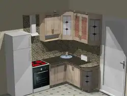 Modern Small Kitchen Design With Corner Sink