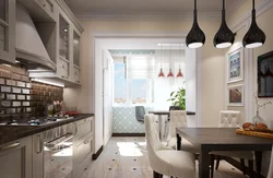 Modern Kitchen Designs In An Apartment With A Balcony