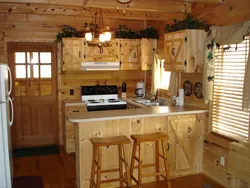Design at the dacha in the house kitchen