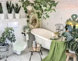 Banyoda bitkilərlə daxili