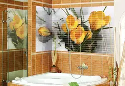 Tile flowers bath photo