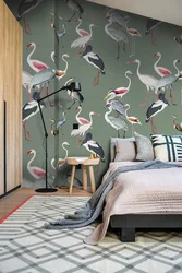 Дизайн спальни с птичками