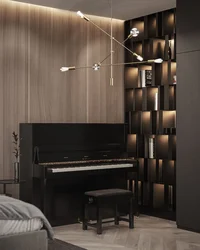 Piano in the living room interior