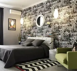 Bedroom Interior With Different Walls