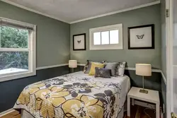 Bedroom interior with different walls