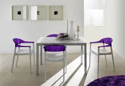 Purple Chairs In The Kitchen Photo