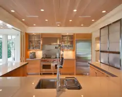 Panel Ceiling Design In The Kitchen