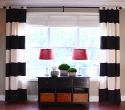 Black Curtains In The Kitchen Photo