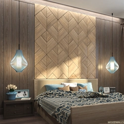 Panels in the bedroom interior photo