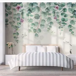 Bedroom Design Wallpaper Leaves
