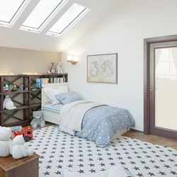 Bedroom for boys in the attic photo