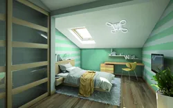 Спальня для мальчиков в мансарде фото