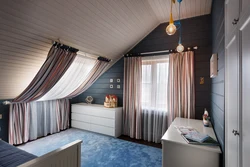 Bedroom for boys in the attic photo