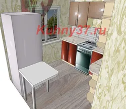 Kitchen design in Brezhnevka 7