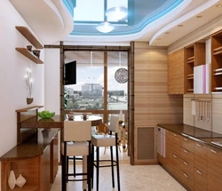 Kitchen design 20 m with balcony