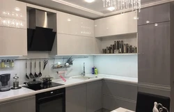 Kitchen Interior Beige And Black